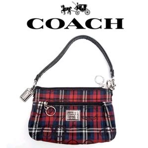 Coach - "Poppy" wristlet, tartan plaid